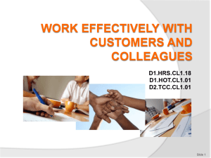 PPT Work effectively with cust & colleagues 270812