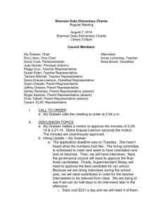 Governance Council Meeting Minutes 8-7-14