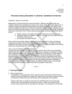 Guidelines_Financial Literacy Ed in
