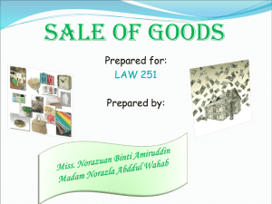 Sale of goods