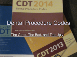 Dental Procedure Codes - American Academy of Periodontology