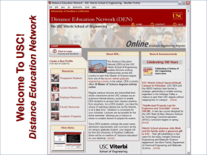 USC School of Engineering Distance Education Network (DEN