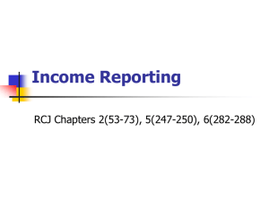 I/S Format and Other Representations of Income