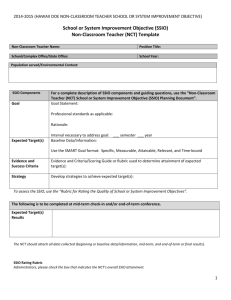 SSIO Template for NCTs - Castle-Kahuku Educator Effectiveness