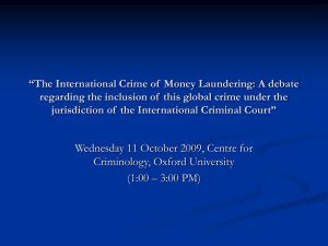 The International Crime of Money Laundering