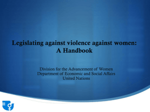 Guidelines and model framework for legislation on violence against