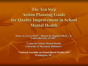 The Ten Step Action Planning Guide for Quality Improvement in