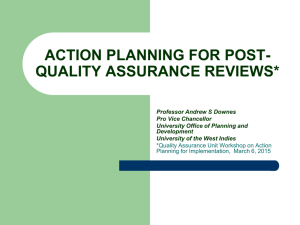 action planning for post- quality assurance reviews