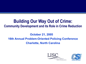 Building Our Way Out of Crime - Center for Problem
