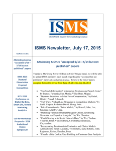 ISMS Newsletter July 17, 2015