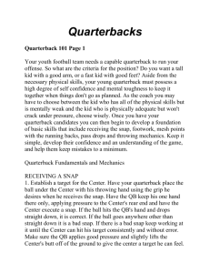 Quarterbacks Quarterback 101 Page 1