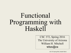 haskell - Department of Computer Science