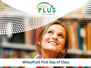 WileyPLUS FDOC PPT