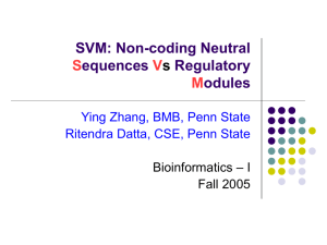 non-coding neutral Sequences Vs regulatory Modules