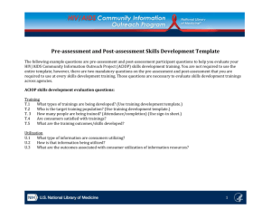 ACIOP Pre-Post Skills Development Template