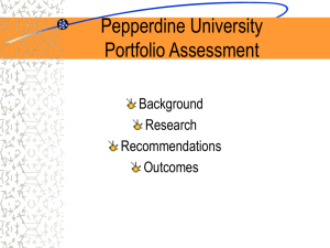 Pepperdine University Digital Portfolio Assessment