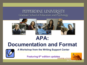 APA 6th ed PowerPoint