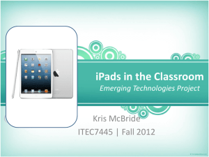 Mobile Devices in the Classroom Emerging Technologies Project
