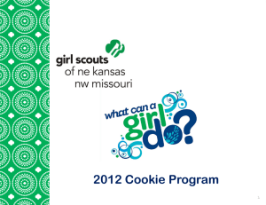 2012 Cookie Program - Girl Scouts of NE Kansas & NW Missouri