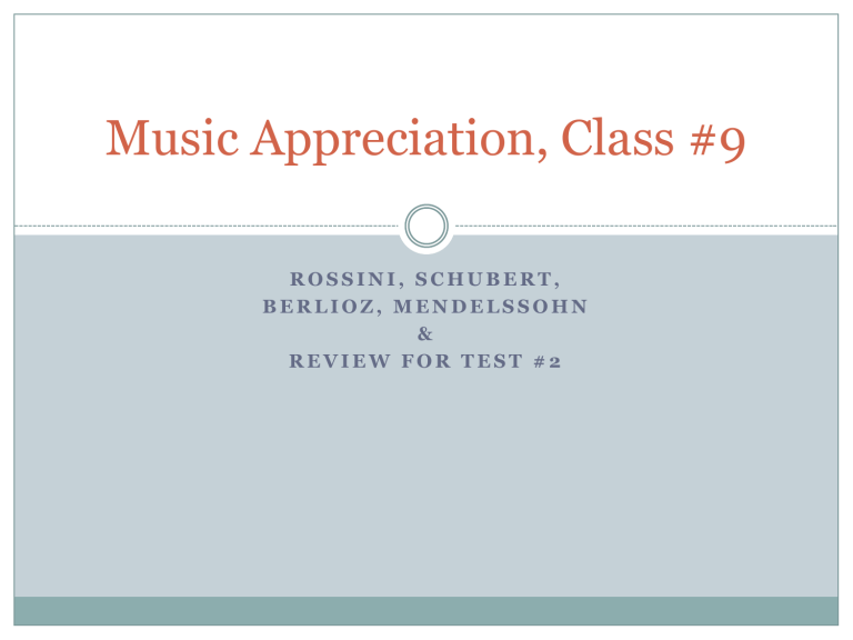 Music Appreciation Class 9