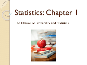 Statistics: Chapter 1