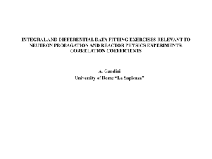 integral and differential data fitting exercises relevant to neutron