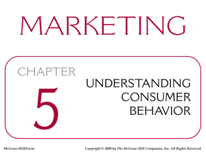 Chapter 5a - Understanding Consumer Behavior