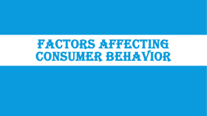 Psychological Factors affecting Consumer Behavior