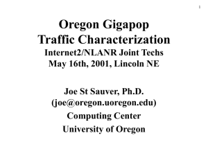 Oregon Gigapop Traffic Characterization