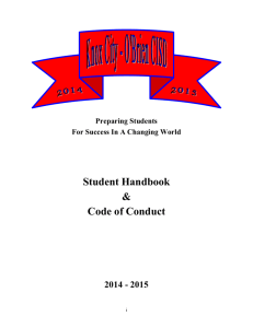 Student Handbook / Code of Conduct