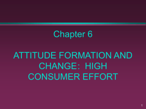 Chapter 5 ATTITUDE FORMATION AND CHANGE