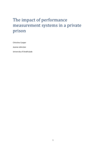 The Impact of Performance Measurement Systems in a Private Prison