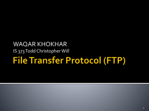 File Transfer Protocol (FTP)