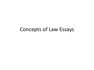Concepts of Law Essays