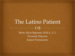 The Latino Patient - Samuel Merritt College