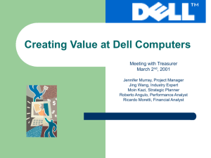 Creating Value at Dell Computers