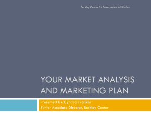 Your Market Analysis and Marketing Plan