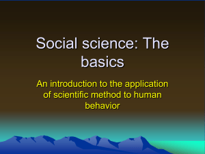 Social science: The basics