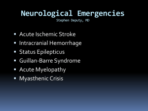 Neurological Emergencies Stephen Deputy, MD