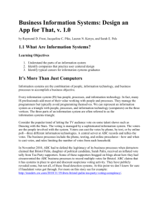 Business Information Systems: Design an App for That, v. 1.0