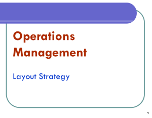 Operations Management Layout Strategy Lecture 7