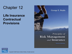 Life Insurance Contractual Provisions