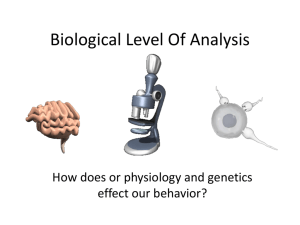 Outline principles that define the biological level of analysis
