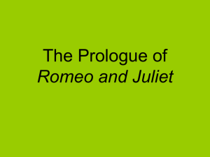 The Prologue of Romeo and Juliet