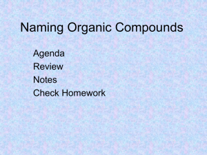 Naming Organic Compounds - WaylandHighSchoolChemistry