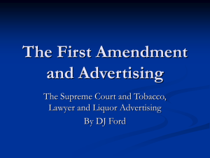 The First Amendment and Advertising