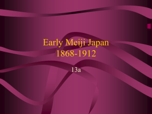 13a: Early Meiji Japan