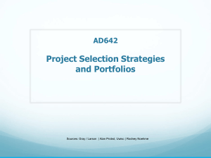 Project Selection Strategies