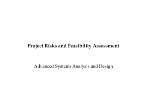 Project Risks and Feasibility Assessment