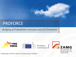 Bridging of Probabilistic Forecasts and Civil Protection